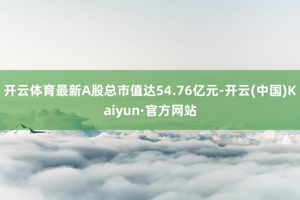 开云体育最新A股总市值达54.76亿元-开云(中国)Kaiyun·官方网站