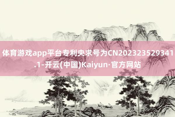 体育游戏app平台专利央求号为CN202323529341.1-开云(中国)Kaiyun·官方网站