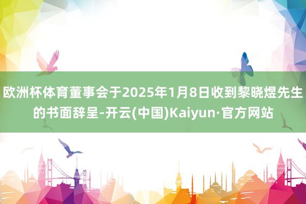 欧洲杯体育董事会于2025年1月8日收到黎晓煜先生的书面辞呈-开云(中国)Kaiyun·官方网站