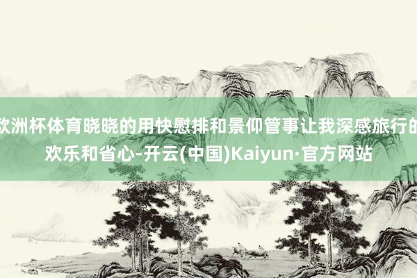 欧洲杯体育晓晓的用快慰排和景仰管事让我深感旅行的欢乐和省心-