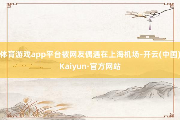 体育游戏app平台被网友偶遇在上海机场-开云(中国)Kaiy
