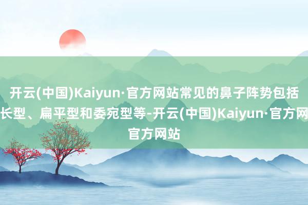 开云(中国)Kaiyun·官方网站常见的鼻子阵势包括细长型、