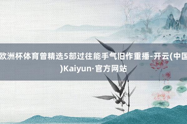 欧洲杯体育曾精选5部过往能手气旧作重播-开云(中国)Kaiy
