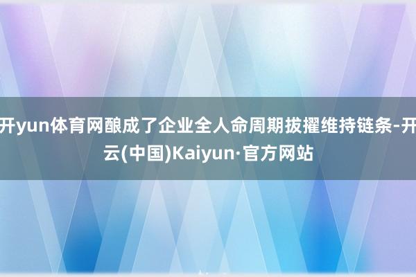 开yun体育网酿成了企业全人命周期拔擢维持链条-开云(中国)Kaiyun·官方网站